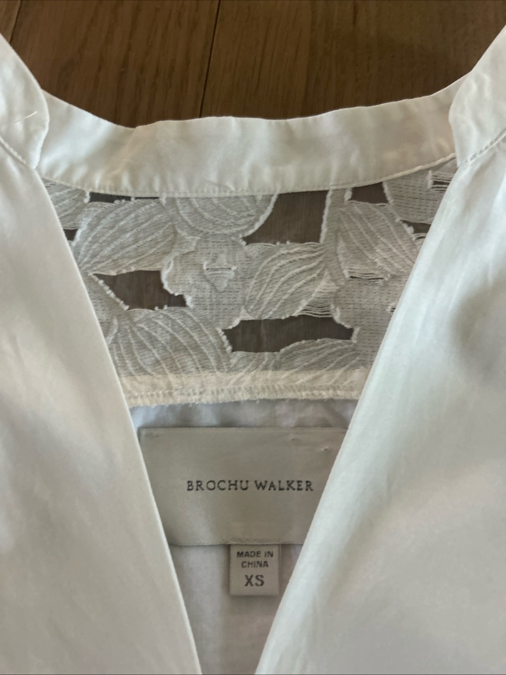 BROCHU WALKER XS Ward Tunic Dress Cotton Silk Embr Balloon Slv Pockets - Picture 7 of 10